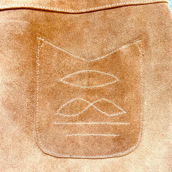 Free People 100% cow suede mini skirt size 8 worn once fully lined - Picture 3 of 9